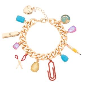 💙❤️ Betsey Johnson school charm statement bracelet